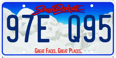 SD license plate 97EQ95