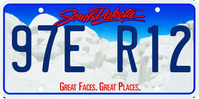 SD license plate 97ER12