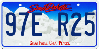 SD license plate 97ER25