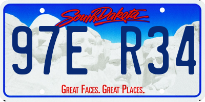 SD license plate 97ER34