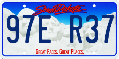 SD license plate 97ER37