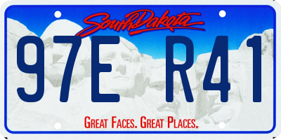 SD license plate 97ER41