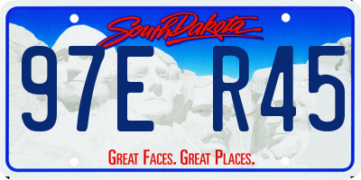 SD license plate 97ER45