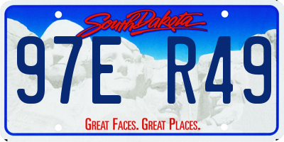 SD license plate 97ER49