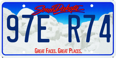 SD license plate 97ER74