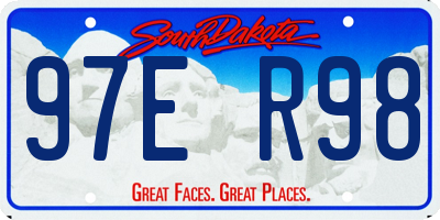 SD license plate 97ER98