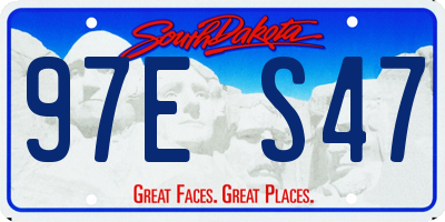 SD license plate 97ES47