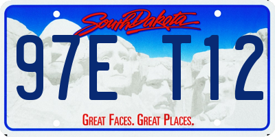 SD license plate 97ET12