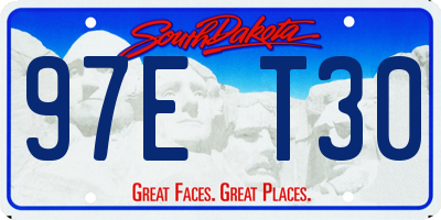 SD license plate 97ET30