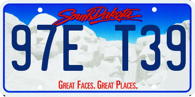 SD license plate 97ET39