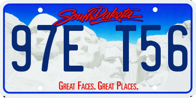 SD license plate 97ET56