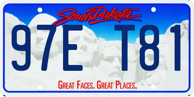 SD license plate 97ET81