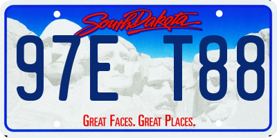 SD license plate 97ET88