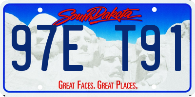 SD license plate 97ET91