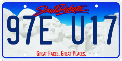 SD license plate 97EU17