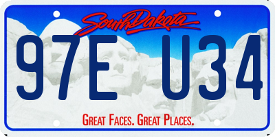 SD license plate 97EU34