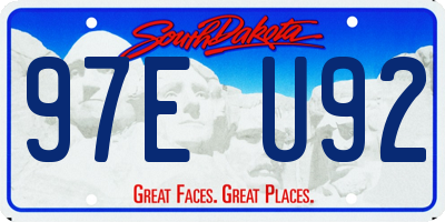 SD license plate 97EU92