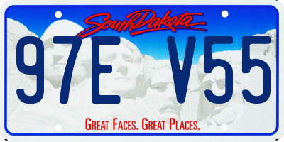 SD license plate 97EV55