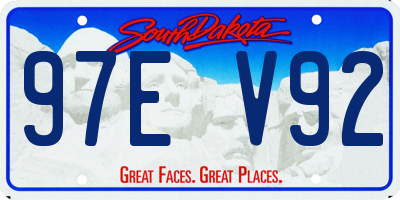 SD license plate 97EV92