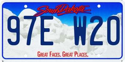 SD license plate 97EW20