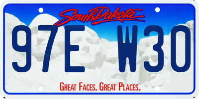 SD license plate 97EW30