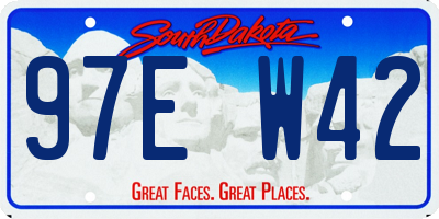 SD license plate 97EW42
