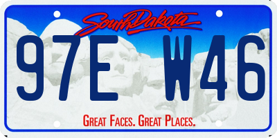 SD license plate 97EW46