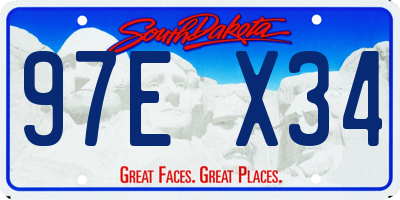 SD license plate 97EX34