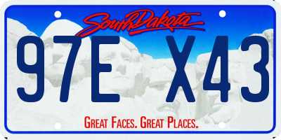 SD license plate 97EX43