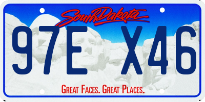 SD license plate 97EX46