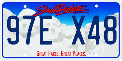 SD license plate 97EX48