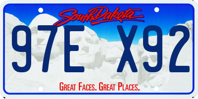 SD license plate 97EX92