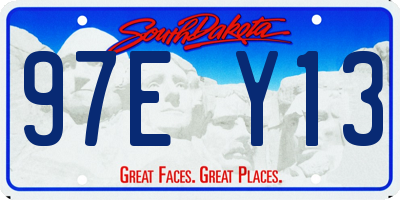 SD license plate 97EY13