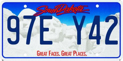 SD license plate 97EY42