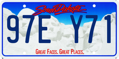 SD license plate 97EY71