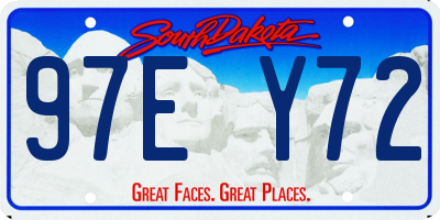 SD license plate 97EY72