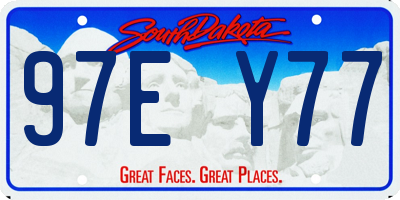 SD license plate 97EY77