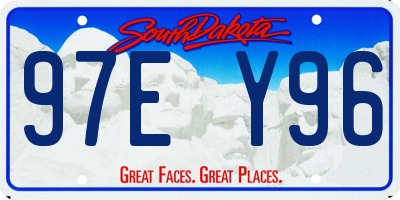 SD license plate 97EY96