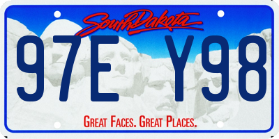 SD license plate 97EY98