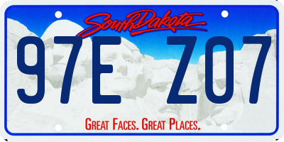 SD license plate 97EZ07