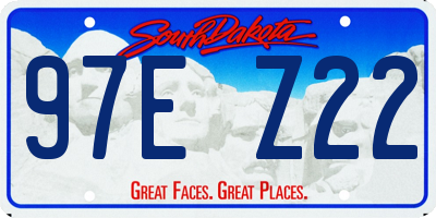 SD license plate 97EZ22