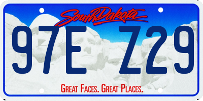 SD license plate 97EZ29