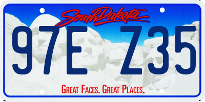 SD license plate 97EZ35