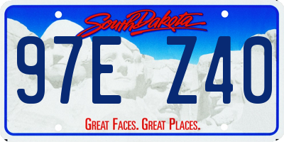 SD license plate 97EZ40