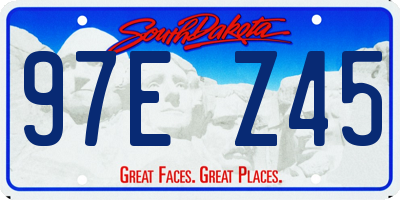 SD license plate 97EZ45