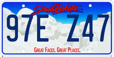 SD license plate 97EZ47