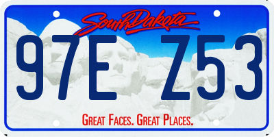 SD license plate 97EZ53