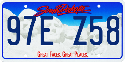 SD license plate 97EZ58