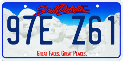 SD license plate 97EZ61