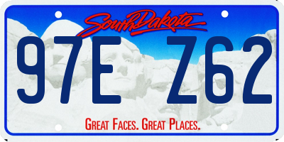 SD license plate 97EZ62